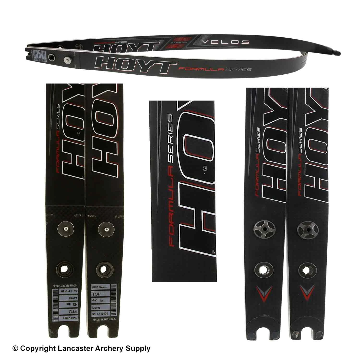 Hoyt Formula Carbon Velos Recurve Limbs (Open Box X1032072) - Image 2